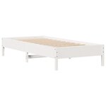 vidaXL Lit bibliothèque sans matelas blanc 75x190cm bois de pin massif