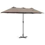 vidaXL Parasol de jardin Taupe 380 x 196 x 235 cm