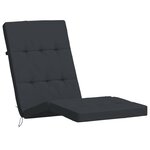 vidaXL Coussins de chaise longue lot de 2 noir tissu oxford