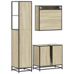 vidaXL Ensemble de meubles de salle de bain 3 Pièces chêne sonoma