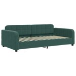 vidaXL Lit de jour avec gigogne sans matelas vert foncé 90x200 cm
