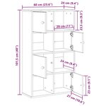 vidaXL Bibliothèque chêne artisanal 60x24x101 5 cm bois d'ingénierie