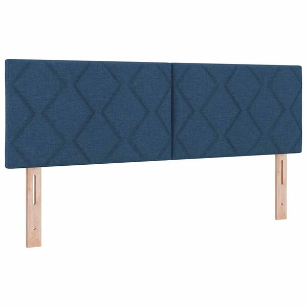vidaXL Tête de Lit en Tissu Géométrique Bleu 144 cm tissu