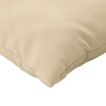 vidaXL Coussins de palette lot de 2 beige tissu