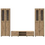 vidaXL Ensemble meuble TV FLORIN Chêne artisanal Bois d'ingénierie