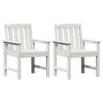 vidaXL Chaises de Salle à Manger 2 Pièces Blanches HDPE