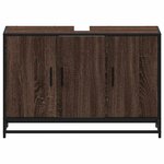 vidaXL Armoire de lavabo de salle de bain chêne marron 90x33x60 cm