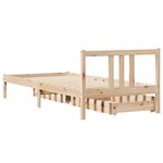vidaXL Cadre de lit sans matelas 75x190 cm bois de pin massif