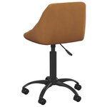 vidaXL Chaise de bureau Marron Velours