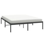 vidaXL Cadre de lit métal sans matelas noir 160x200 cm