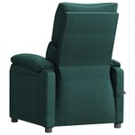 vidaXL Fauteuil électrique de massage Vert foncé Tissu