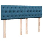 vidaXL Sommier à lattes de lit et matelas Bleu foncé 140x190cm Velours