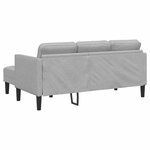 vidaXL Ensemble de Canapés 2 Pièces Gris nuage 173 x 131 x 67 cm tissu
