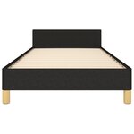 vidaXL Cadre de lit sans matelas noir 100x200 cm tissu