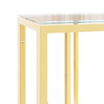 vidaXL Table console 110x30x70 cm acier inoxydable et verre