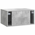 vidaXL Meuble TV mural Gris béton 59 5 x 41 x 30 cm Bois d'ingénierie