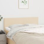 vidaXL Têtes de lit 2 Pièces Crème 72x5x78/88 cm Tissu