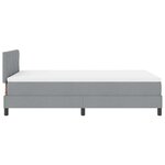 vidaXL Lit box spring avec matelas & LED gris clair 120x190 cm tissu