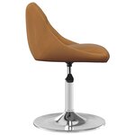vidaXL Chaises pivotantes à manger lot de 2 Marron Velours