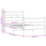 vidaXL Cadre de lit sans matelas avec tête de lit pied de lit 80x200cm