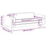 vidaXL Canapé avec repose-pied pour enfants bleu 100x50x30 cm velours