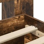 vidaXL Cadre de lit avec rangement Chêne fumé 100 x 200 cm