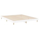 vidaXL Cadre de lit blanc 140x200 cm bois d'ingénierie