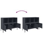 vidaXL Buffet anthracite 100 5x39x79 cm acier