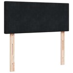 vidaXL Sommier à lattes de lit avec matelas Noir 120x200 cm Velours