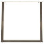 vidaXL Pieds de table à manger en U 2 pièces Acier naturel 80 x (72-73) cm Acier