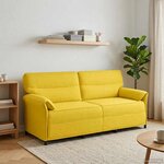 vidaXL Canapé 100  polyester  cadre en métal  MDF  Contreplaqué
