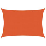 vidaXL Voile d'ombrage 160 g/m² rectangulaire orange 5x6 m PEHD