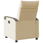 vidaXL Fauteuil inclinable Crème Tissu