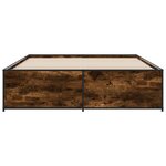 vidaXL Cadre de lit sans matelas chêne fumé 150x200 cm
