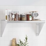 vidaXL Étagère murale 75x30x31 cm argenté acier inoxydable