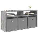 vidaXL Basboard avec tiroir Gris Sonoma 87 x 27 5 x 43 cm