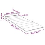 vidaXL Coussin de chaise longue rayures bleues/blanches 180x60x4 cm