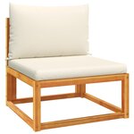 vidaXL Salon de jardin avec coussins 8 Pièces bois massif d'acacia