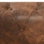 vidaXL Canapé d'angle Chesterfield 5 places en similicuir marron