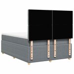 vidaXL Sommier à lattes de lit avec matelas Gris clair 140x190cm Tissu