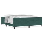 vidaXL Cadre de lit Vert foncé et blanc 180 x 200 cm Velours