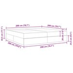 vidaXL Lit avec rangement et matelas Noir 200 x 200 cm Polyester