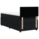 vidaXL Sommier à lattes de lit avec matelas Noir 90x200 cm Velours