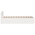 vidaXL Cadre de lit sans matelas blanc 150x200 cm bois de pin massif