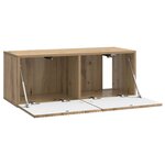 vidaXL Meuble TV mural 78 5 x 31 x 30 cm Chêne artisanal