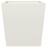 vidaXL Jardinières 2 Pièces blanc 50x50x50 cm acier