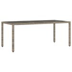 Ensemble de salle à manger de jardin 9 pièces vidaXL gris poly rattan