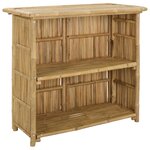vidaXL Table de bar extérieure Naturel 115 x 55 x 105 cm Bambou