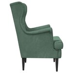 vidaXL Fauteuil Vert Mer Velours