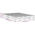 vidaXL Cadre de lit sans matelas cire marron 150x200cm bois pin massif